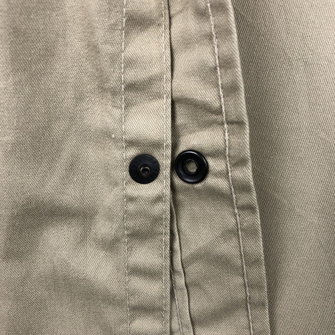 80s-90'S Osh Kosh B'GOSH Long-Sleeve Work Shirt, Men's Size XL (Equivalent), Vintage cotton Beige type Vintage Second Hand