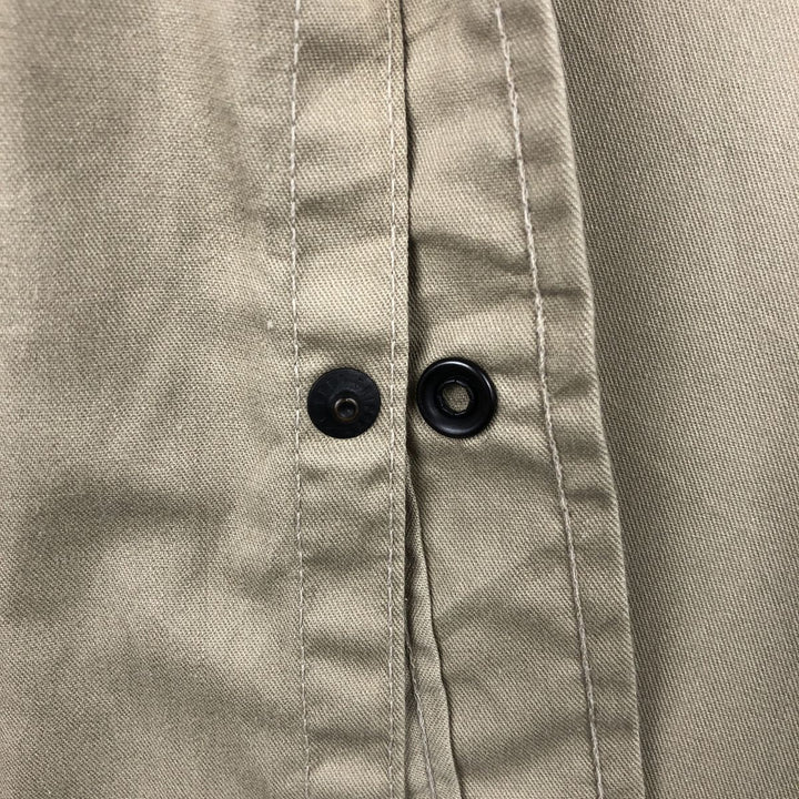 80s-90'S Osh Kosh B'GOSH Long-Sleeve Work Shirt, Men's Size XL (Equivalent), Vintage cotton Beige type Vintage Second Hand
