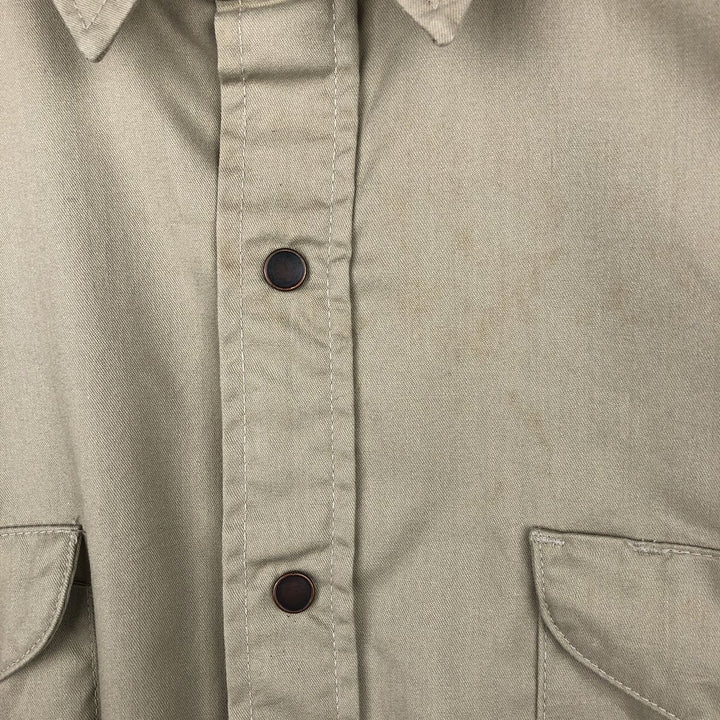 80s-90'S Osh Kosh B'GOSH Long-Sleeve Work Shirt, Men's Size XL (Equivalent), Vintage cotton Beige type Vintage Second Hand