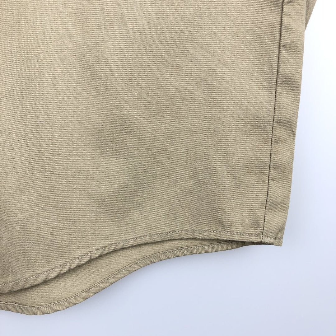 80s-90'S Osh Kosh B'GOSH Long-Sleeve Work Shirt, Men's Size XL (Equivalent), Vintage cotton Beige type Vintage Second Hand