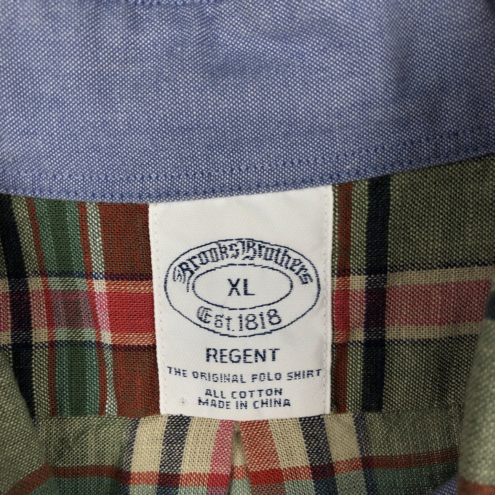 Brooks Brothers Est.1818 REGENT Long Sleeve Button-Down Check Shirt Men's XL cotton red type Vintage Second Hand