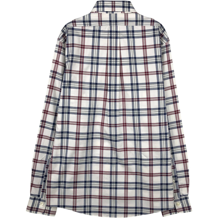 Brooks Brothers Est.1818 REGENT Long Sleeve Button-Down Check Shirt, Men's Size M Supima Cotton white type Vintage Second Hand