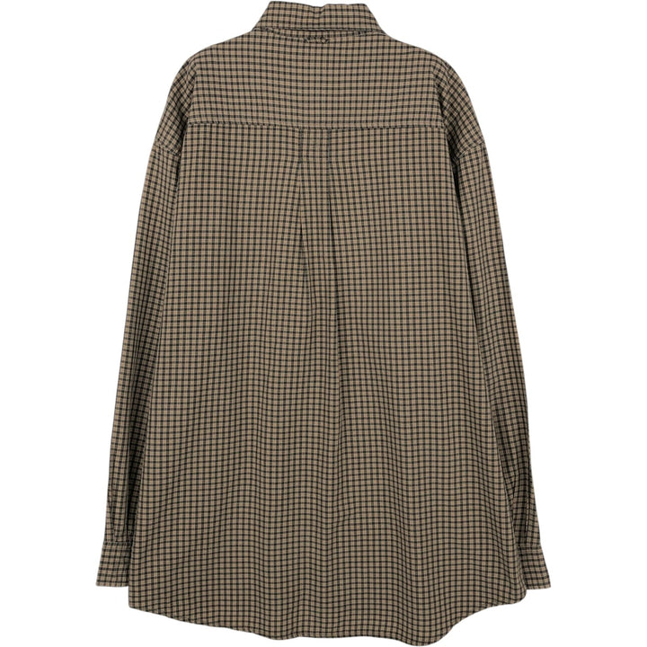 Vintage 90s-00'S Timberland long-sleeved button-down check shirt, men's size L Tencel brick settler Vintage Second Hand