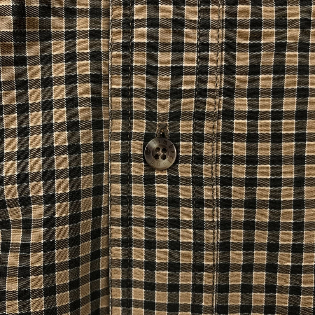 Vintage 90s-00'S Timberland long-sleeved button-down check shirt, men's size L Tencel brick settler Vintage Second Hand