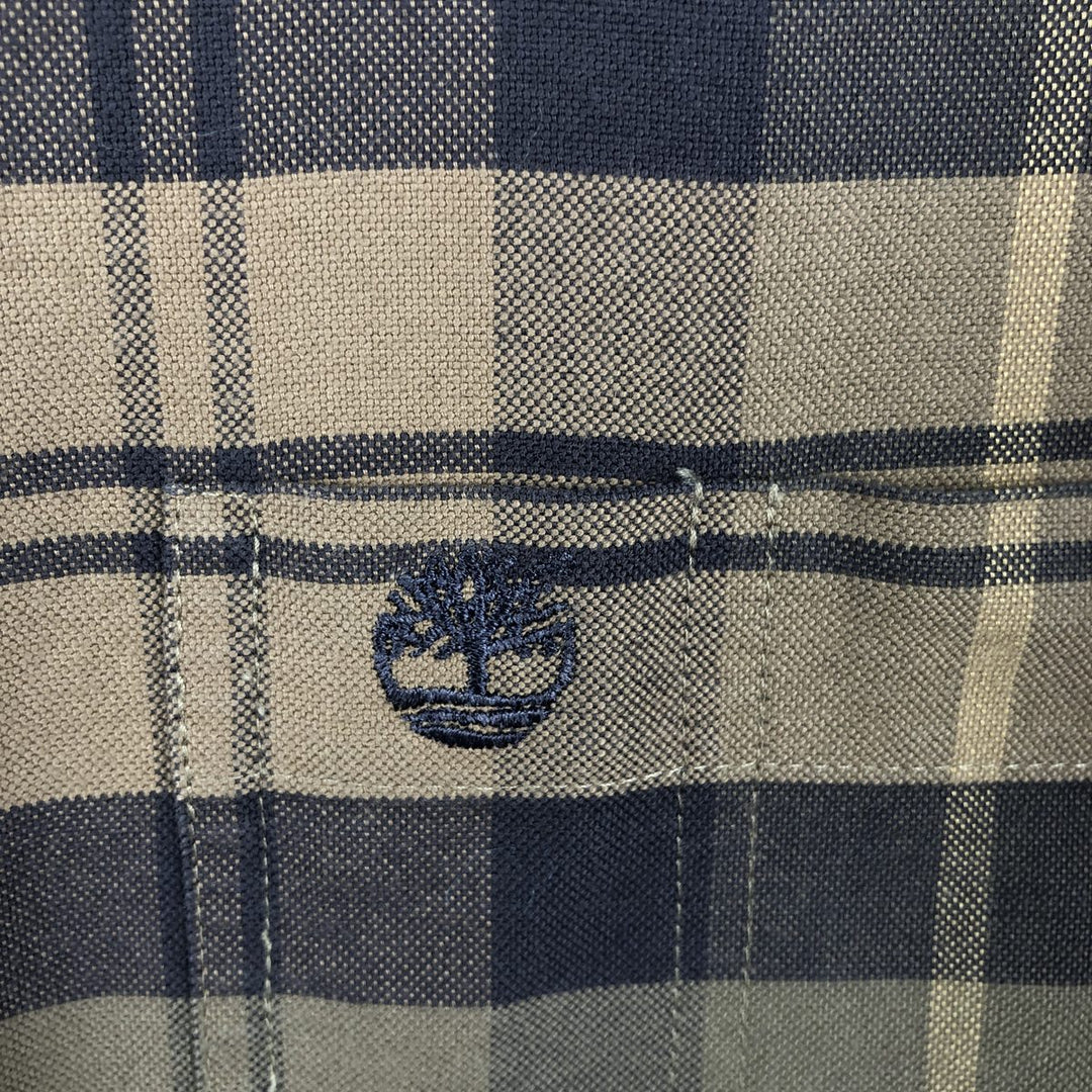 Vintage 90s-00'S Timberland long-sleeved button-down check shirt, men's size XL cotton brick settler Vintage Second Hand