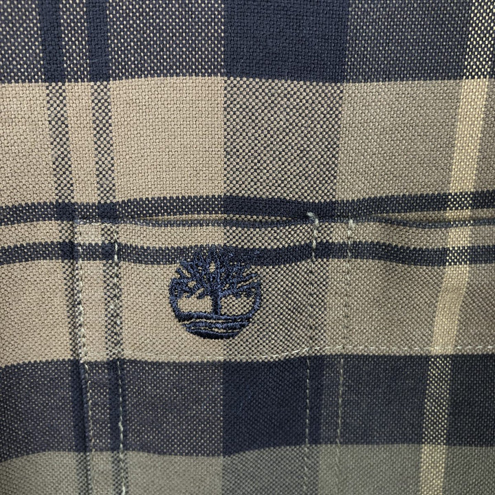 Vintage 90s-00'S Timberland long-sleeved button-down check shirt, men's size XL cotton brick settler Vintage Second Hand