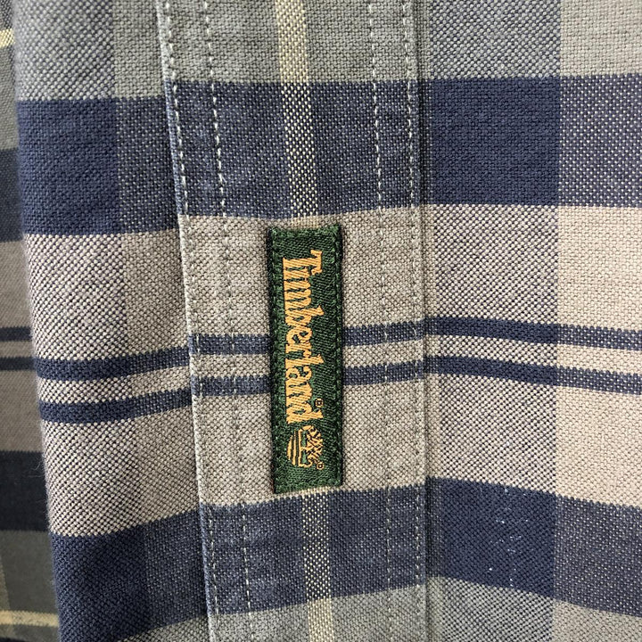 Vintage 90s-00'S Timberland long-sleeved button-down check shirt, men's size XL cotton brick settler Vintage Second Hand