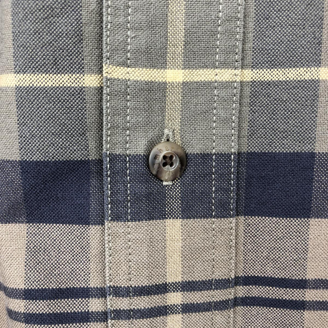 Vintage 90s-00'S Timberland long-sleeved button-down check shirt, men's size XL cotton brick settler Vintage Second Hand