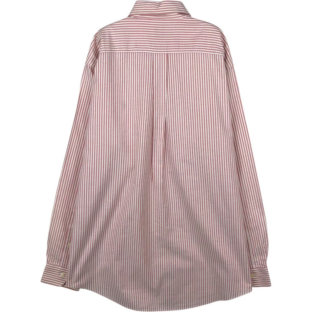 Brooks Brothers Est. 1818 Long Sleeve Button-Down Striped Shirt, Men's Size L Supima Cotton red type Vintage Second Hand
