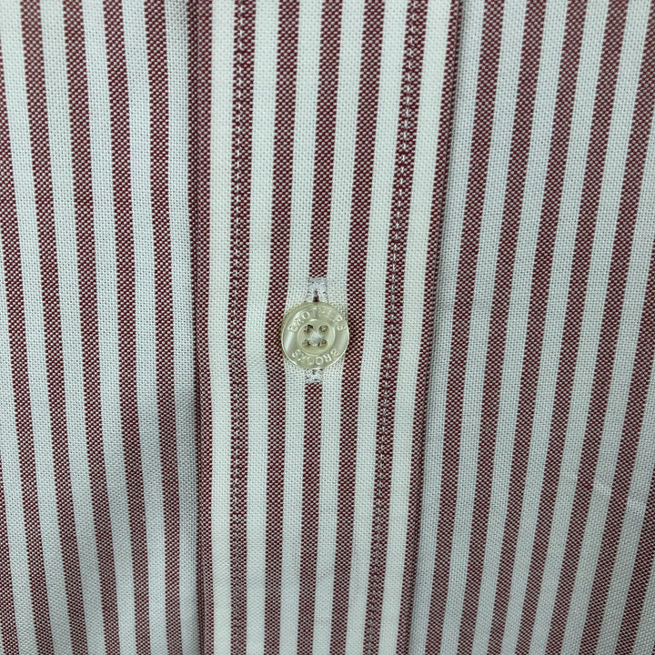 Brooks Brothers Est. 1818 Long Sleeve Button-Down Striped Shirt, Men's Size L Supima Cotton red type Vintage Second Hand