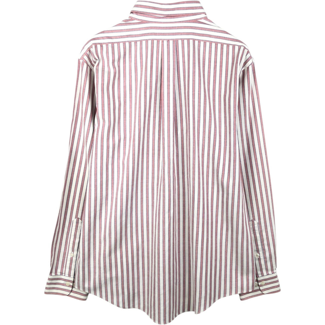 Brooks Brothers Est.1818 Long Sleeve Button-Down Striped Shirt, Men's XL Supima Cotton white type Vintage Second Hand