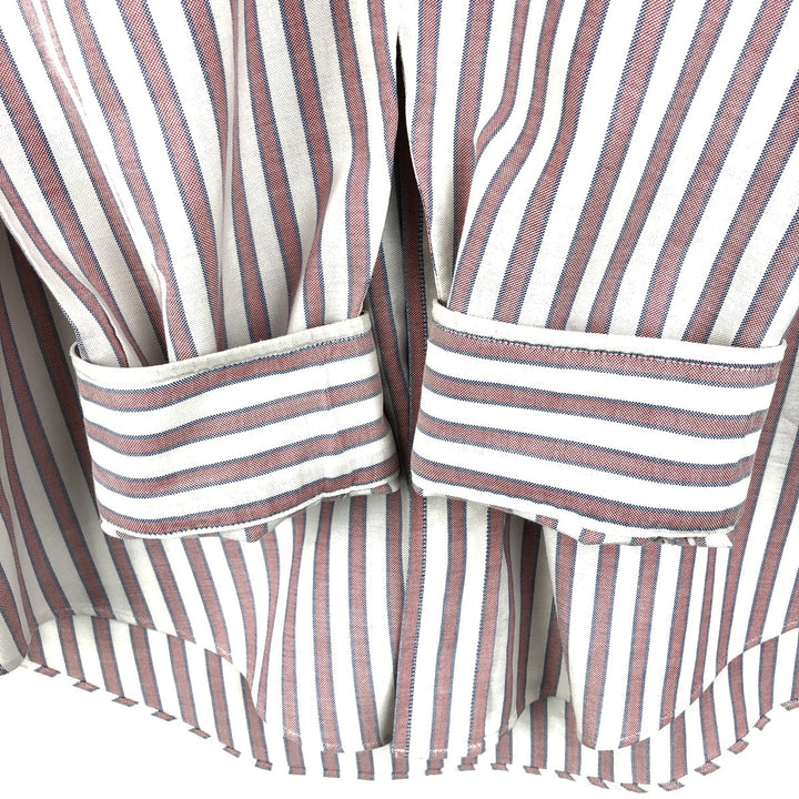 Brooks Brothers Est.1818 Long Sleeve Button-Down Striped Shirt, Men's XL Supima Cotton white type Vintage Second Hand