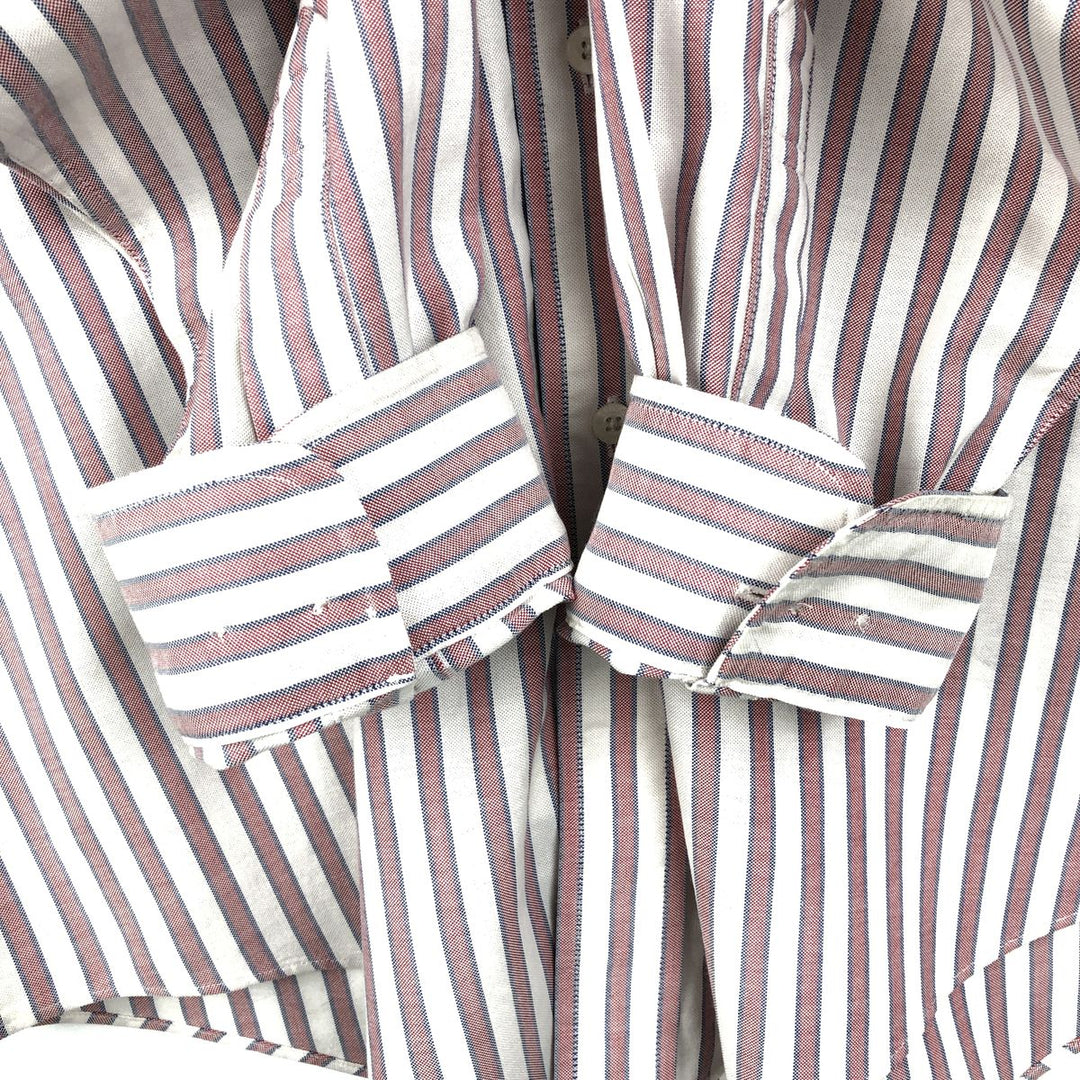 Brooks Brothers Est.1818 Long Sleeve Button-Down Striped Shirt, Men's XL Supima Cotton white type Vintage Second Hand