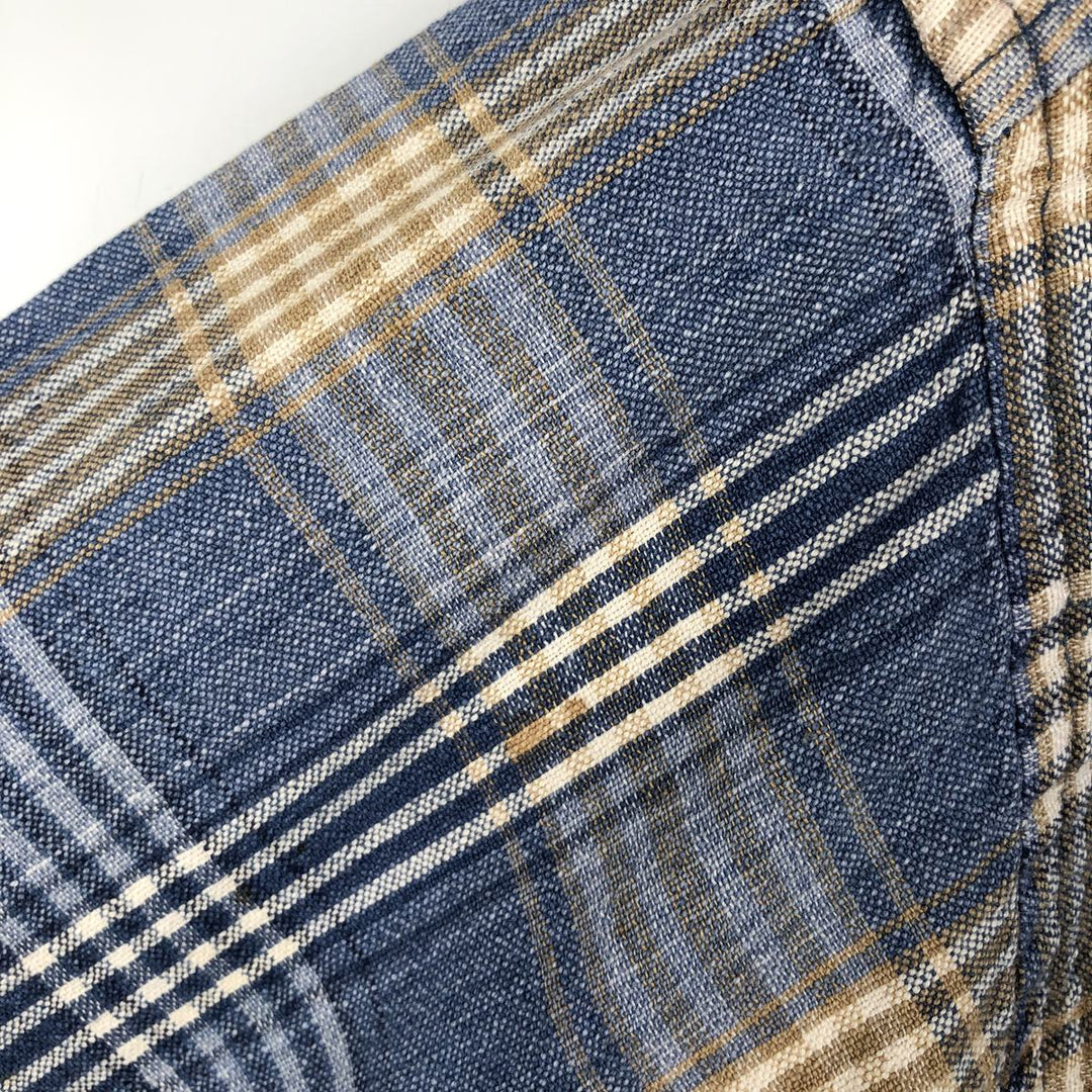 90'S GAP Vintage Long Sleeve Cotton Check Shirt, Men's XL cotton blue type Vintage Second Hand