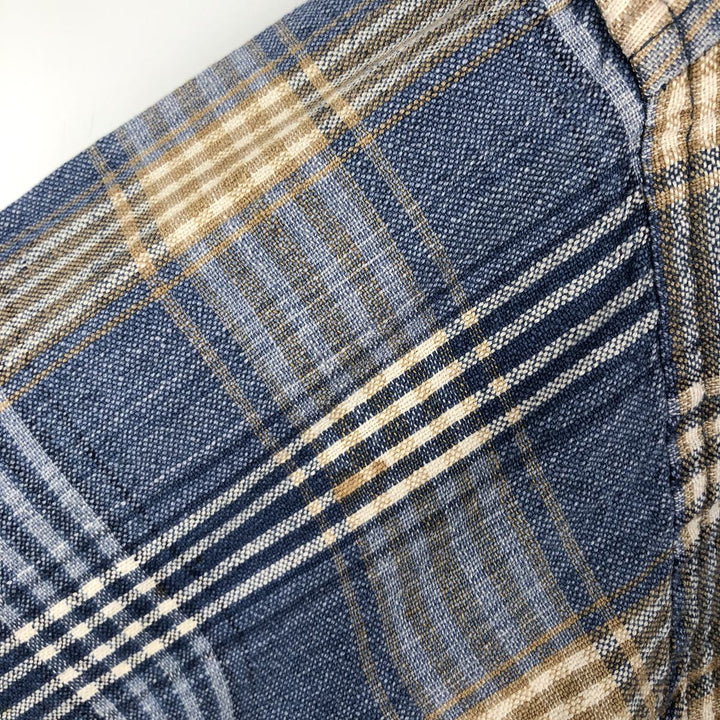 90'S GAP Vintage Long Sleeve Cotton Check Shirt, Men's XL cotton blue type Vintage Second Hand