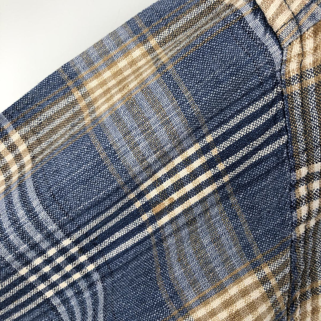 90'S GAP Vintage Long Sleeve Cotton Check Shirt, Men's XL cotton blue type Vintage Second Hand