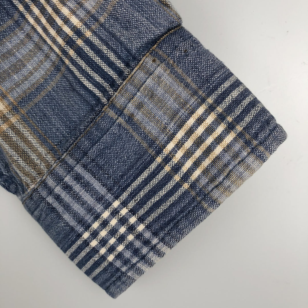90'S GAP Vintage Long Sleeve Cotton Check Shirt, Men's XL cotton blue type Vintage Second Hand