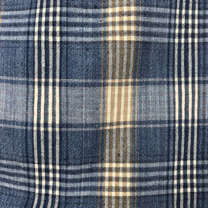 90'S GAP Vintage Long Sleeve Cotton Check Shirt, Men's XL cotton blue type Vintage Second Hand