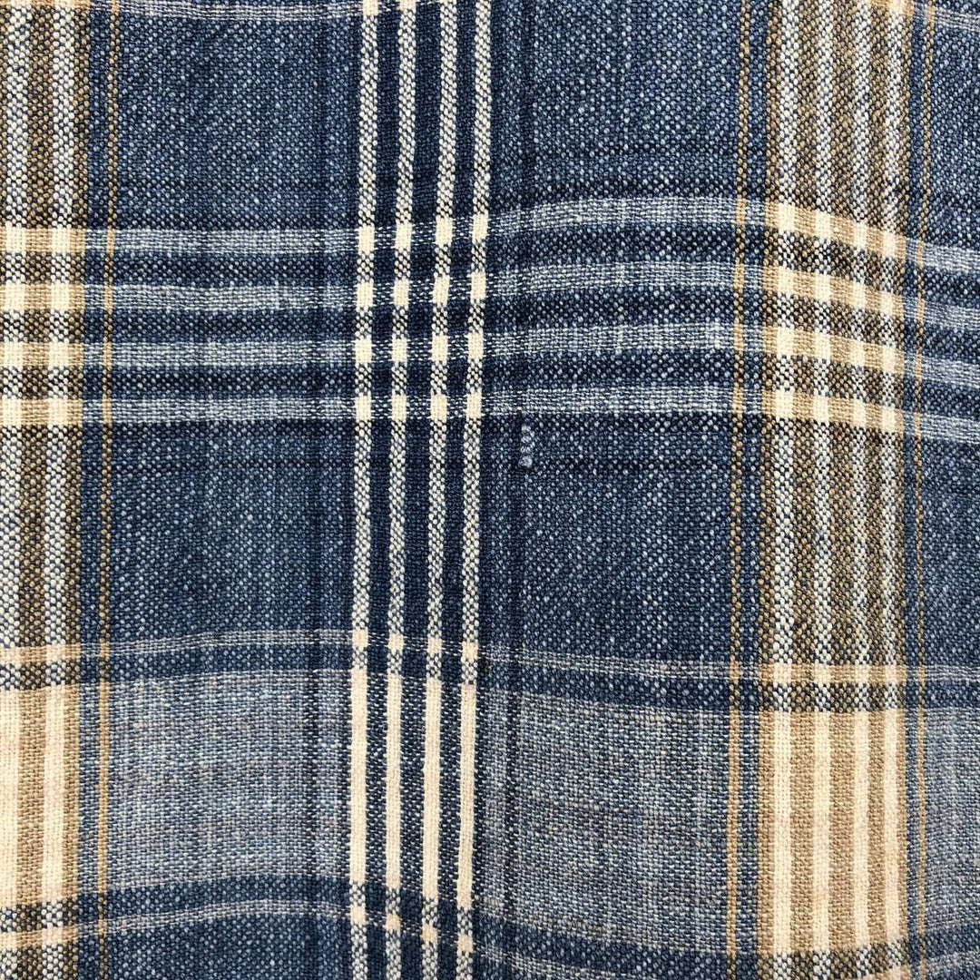 90'S GAP Vintage Long Sleeve Cotton Check Shirt, Men's XL cotton blue type Vintage Second Hand