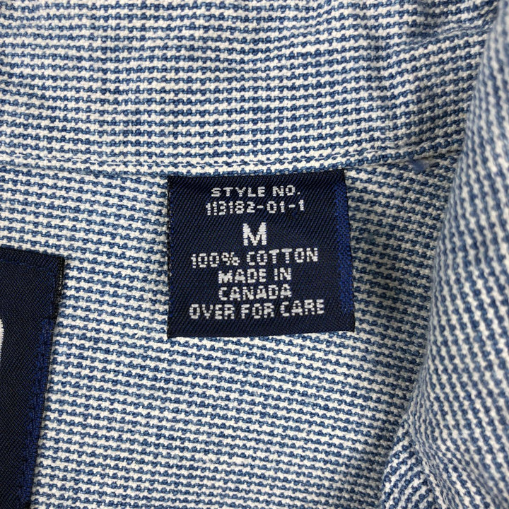 90'S GAP (Old GAP) Long-Sleeve Cotton Shirt, Made in Canada, Men's Size M (Equivalent), Vintage cotton blue type Vintage Second Hand