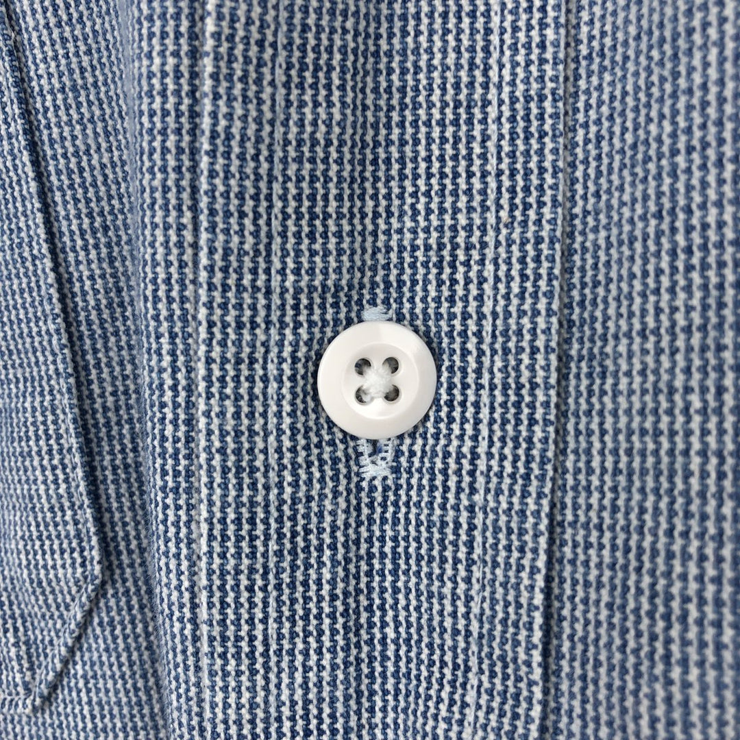 90'S GAP (Old GAP) Long-Sleeve Cotton Shirt, Made in Canada, Men's Size M (Equivalent), Vintage cotton blue type Vintage Second Hand