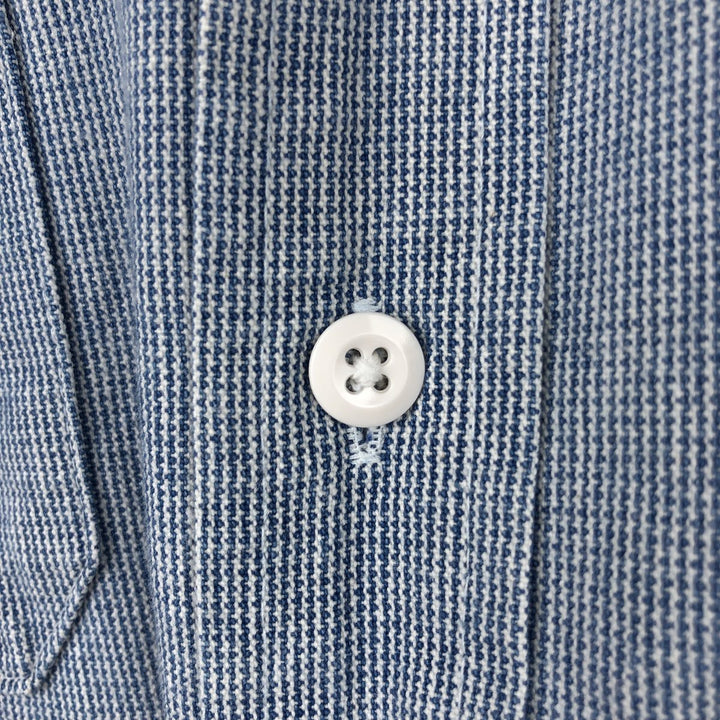 90'S GAP (Old GAP) Long-Sleeve Cotton Shirt, Made in Canada, Men's Size M (Equivalent), Vintage cotton blue type Vintage Second Hand