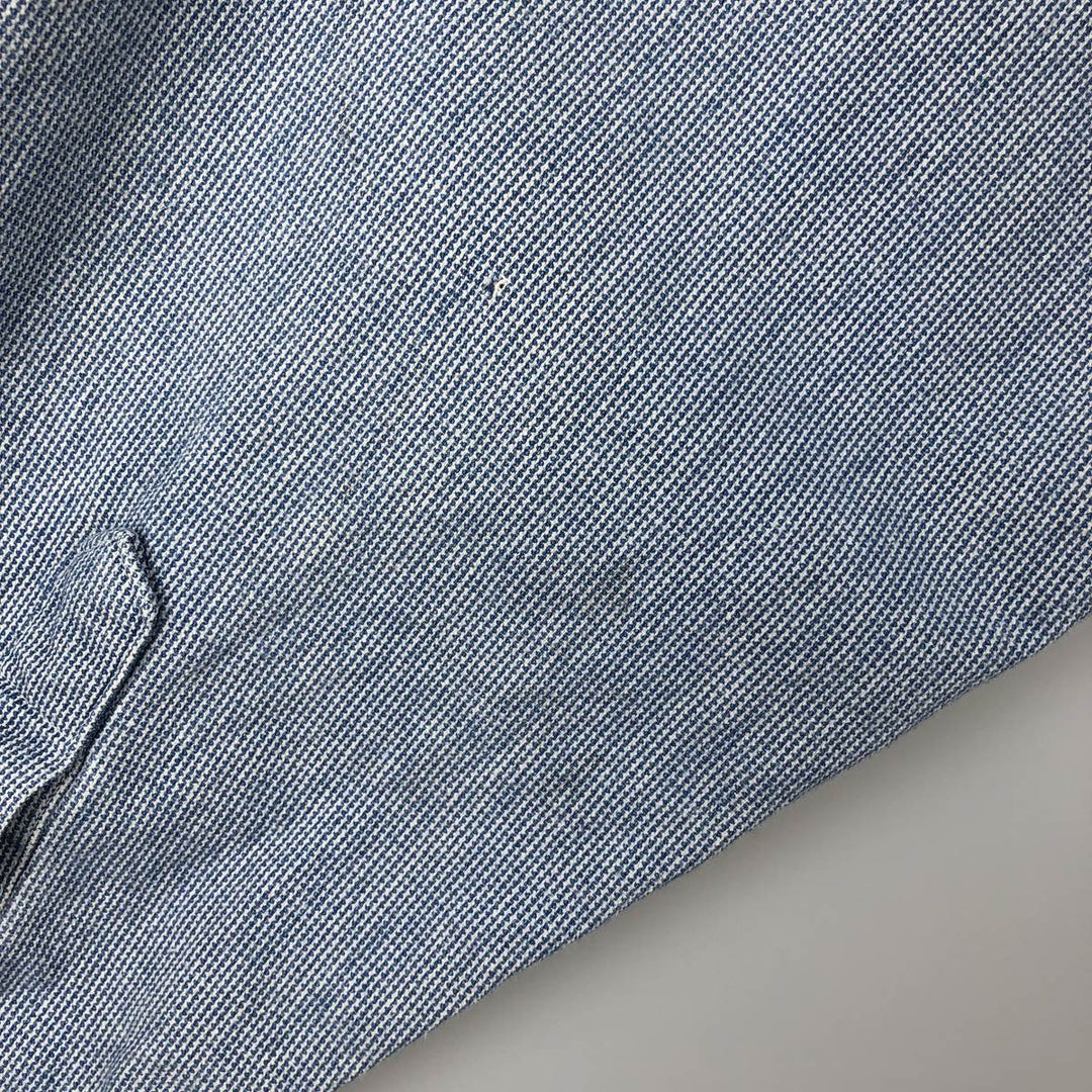90'S GAP (Old GAP) Long-Sleeve Cotton Shirt, Made in Canada, Men's Size M (Equivalent), Vintage cotton blue type Vintage Second Hand