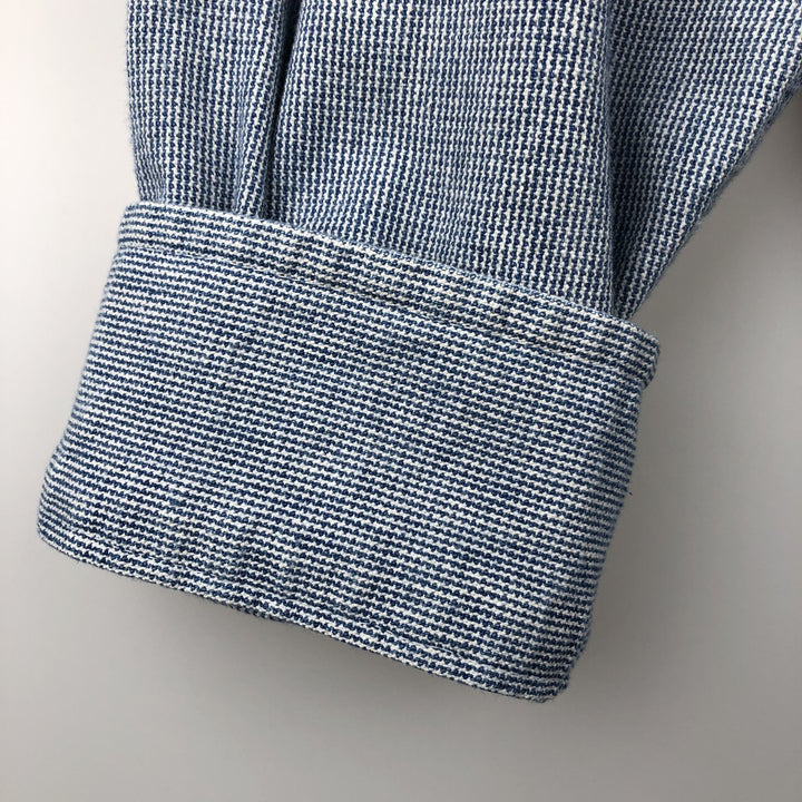 90'S GAP (Old GAP) Long-Sleeve Cotton Shirt, Made in Canada, Men's Size M (Equivalent), Vintage cotton blue type Vintage Second Hand