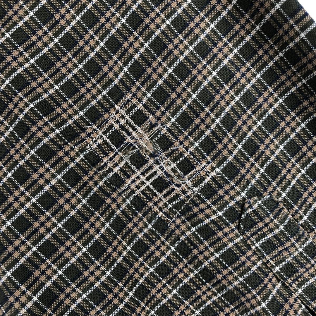 Vintage LLBean long-sleeved button-down check shirt from the 1990s, men's size XL. cotton Green type dark green Vintage Second Hand