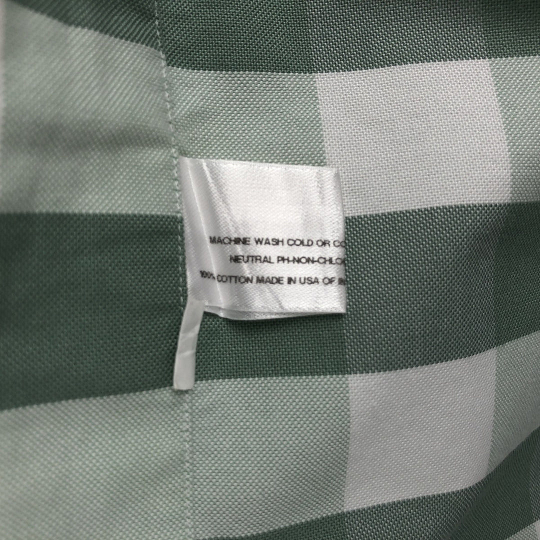 Brooks Brothers Est.1818 Long Sleeve Button-Down Check Shirt Made in USA Men's Size L cotton green type Vintage Second Hand