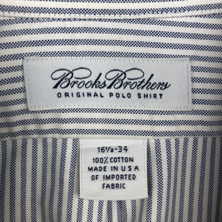 Brooks Brothers Long Sleeve Button-Down Striped Shirt Made in USA Men's Size L cotton blue type Vintage Second Hand