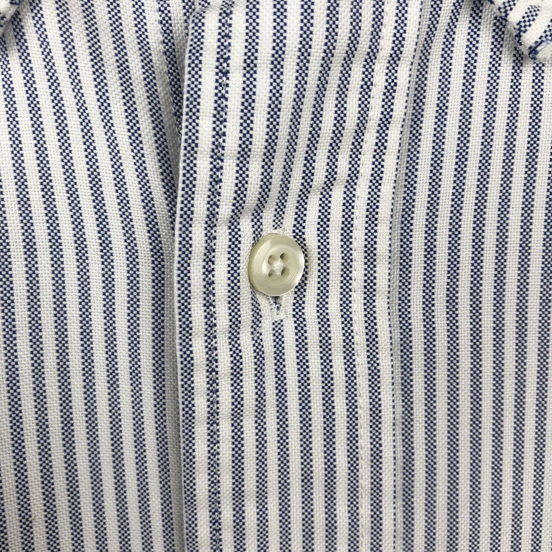 Brooks Brothers Long Sleeve Button-Down Striped Shirt Made in USA Men's Size L cotton blue type Vintage Second Hand