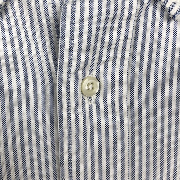 Brooks Brothers Long Sleeve Button-Down Striped Shirt Made in USA Men's Size L cotton blue type Vintage Second Hand