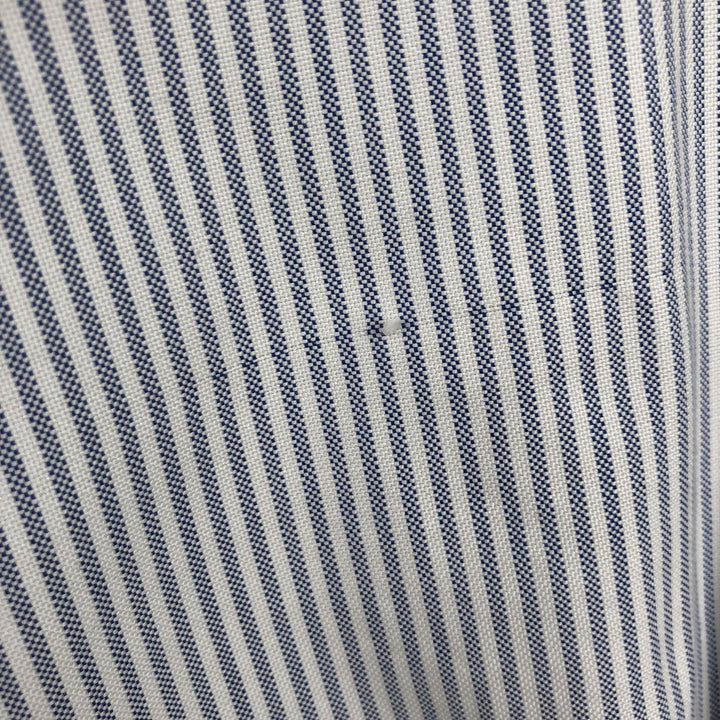 Brooks Brothers Long Sleeve Button-Down Striped Shirt Made in USA Men's Size L cotton blue type Vintage Second Hand