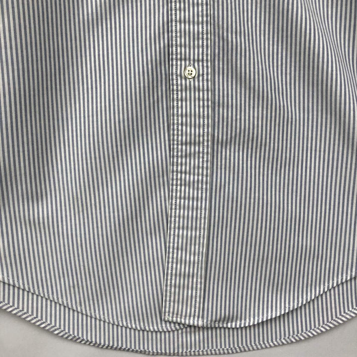 Brooks Brothers Long Sleeve Button-Down Striped Shirt Made in USA Men's Size L cotton blue type Vintage Second Hand