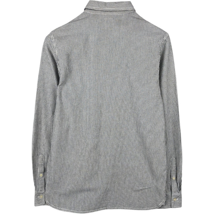 Stussy Dickies Long-Sleeve Cotton Stripe Shirt, Men's Size S (approx.) cotton black type Vintage Second Hand