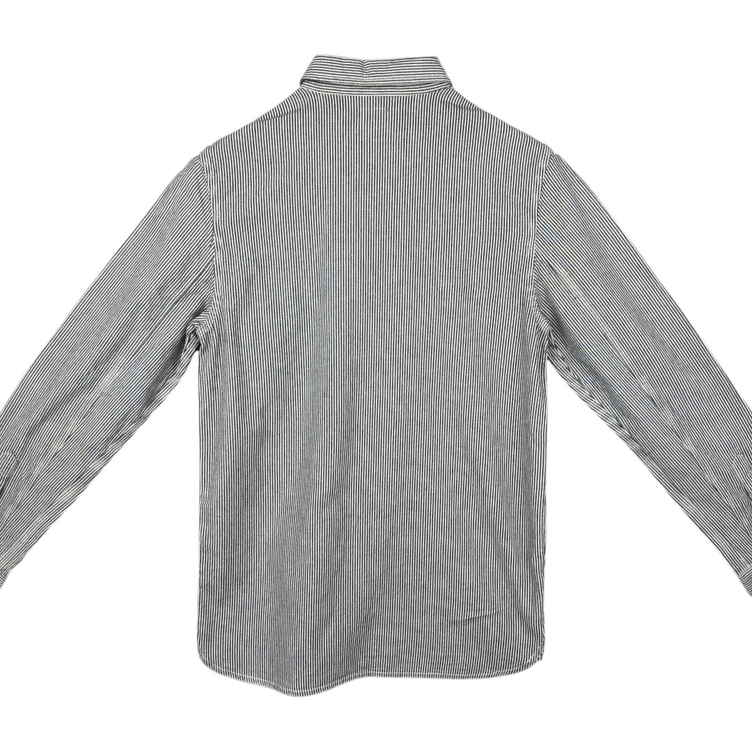 Stussy Dickies Long-Sleeve Cotton Stripe Shirt, Men's Size S (approx.) cotton black type Vintage Second Hand