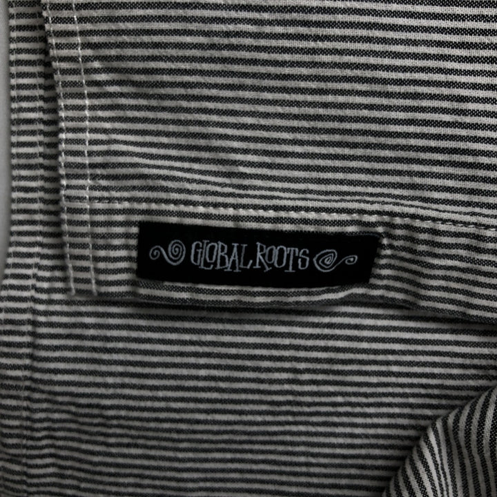 Stussy Dickies Long-Sleeve Cotton Stripe Shirt, Men's Size S (approx.) cotton black type Vintage Second Hand