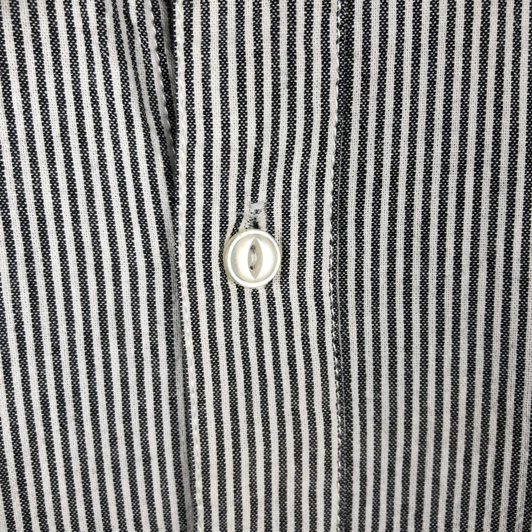 Stussy Dickies Long-Sleeve Cotton Stripe Shirt, Men's Size S (approx.) cotton black type Vintage Second Hand