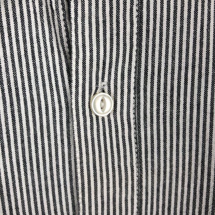 Stussy Dickies Long-Sleeve Cotton Stripe Shirt, Men's Size S (approx.) cotton black type Vintage Second Hand
