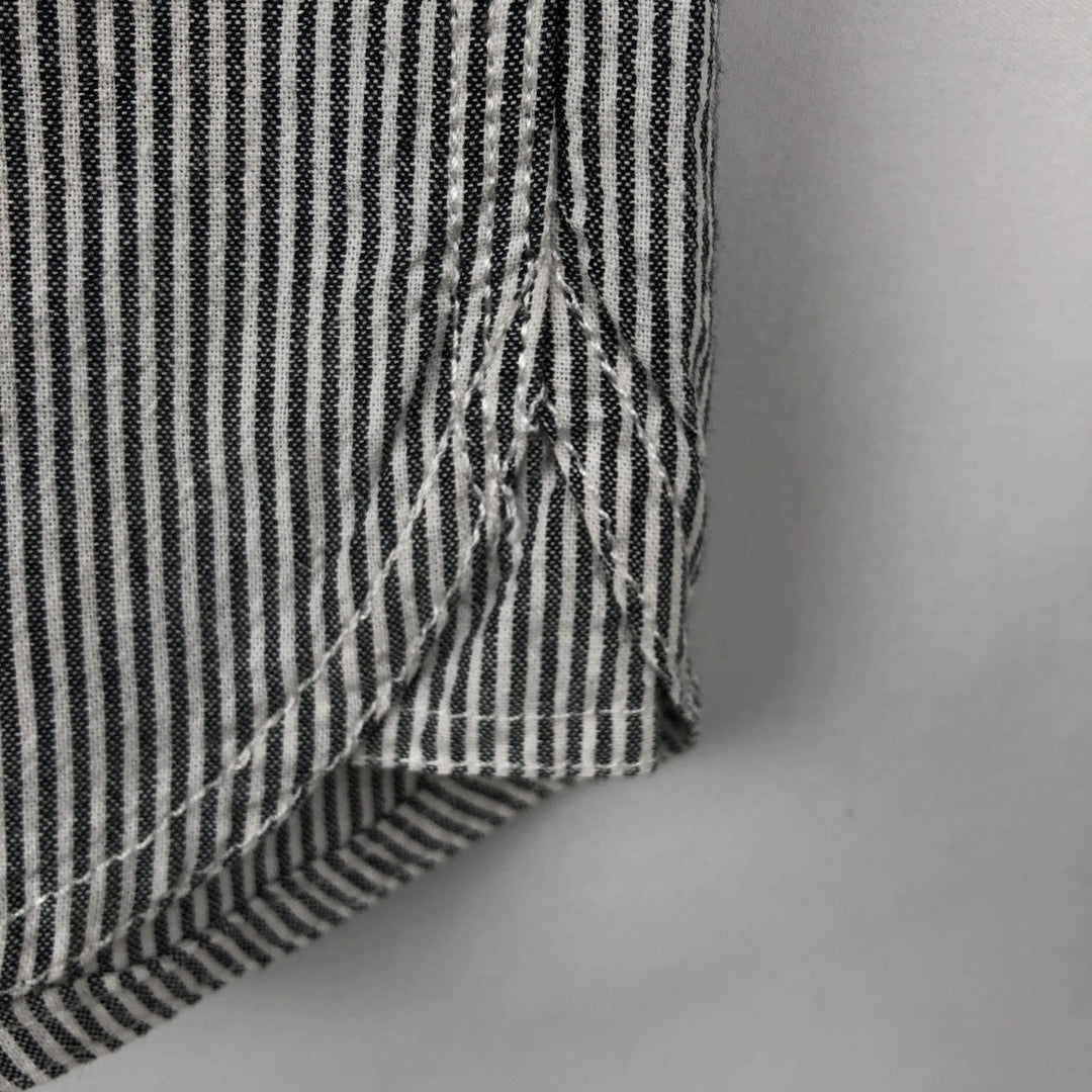 Stussy Dickies Long-Sleeve Cotton Stripe Shirt, Men's Size S (approx.) cotton black type Vintage Second Hand