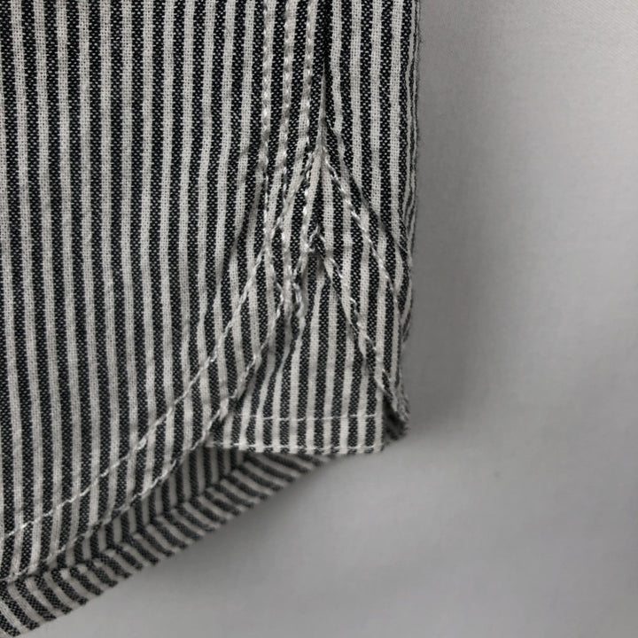 Stussy Dickies Long-Sleeve Cotton Stripe Shirt, Men's Size S (approx.) cotton black type Vintage Second Hand