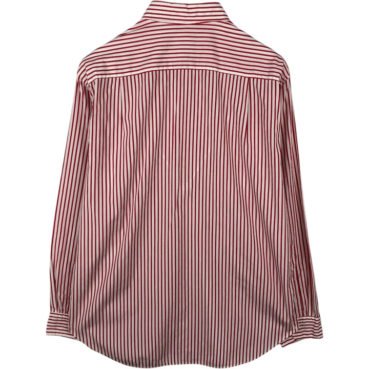 ~1970'S Brooks Brothers Est.1818 Long-Sleeve Button-Down Striped Shirt, Men's Size L (Equivalent), Vintage cotton red type Vintage Second Hand