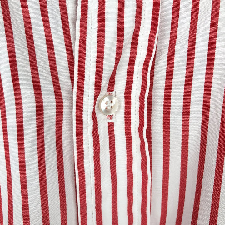 ~1970'S Brooks Brothers Est.1818 Long-Sleeve Button-Down Striped Shirt, Men's Size L (Equivalent), Vintage cotton red type Vintage Second Hand