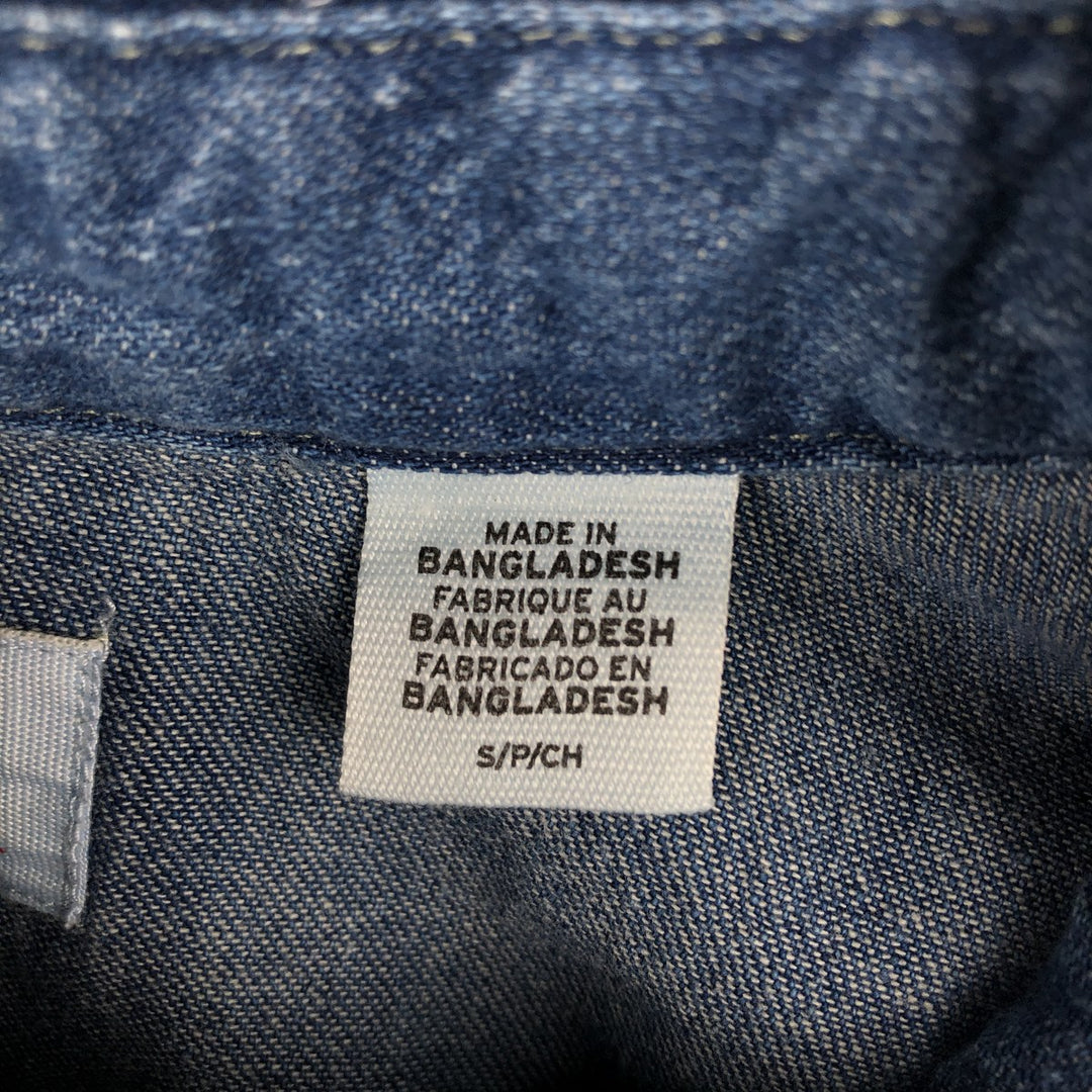 Levi's Long-Sleeve Denim Western Shirt, Men's Size S (approx.) cotton blue type Vintage Second Hand