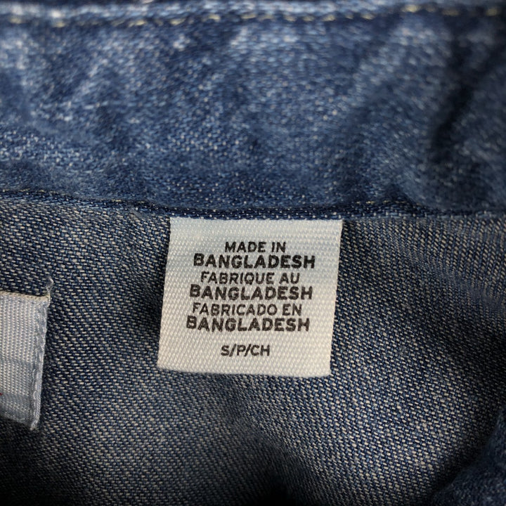 Levi's Long-Sleeve Denim Western Shirt, Men's Size S (approx.) cotton blue type Vintage Second Hand