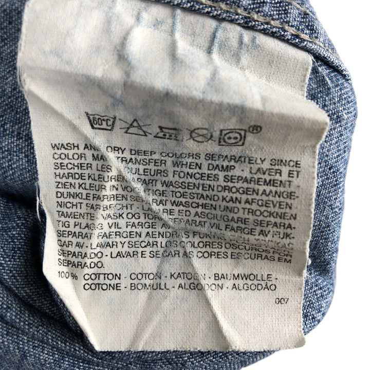 Levi's Long-Sleeve Denim Western Shirt, Men's Size XL (approx.) cotton blue type Vintage Second Hand
