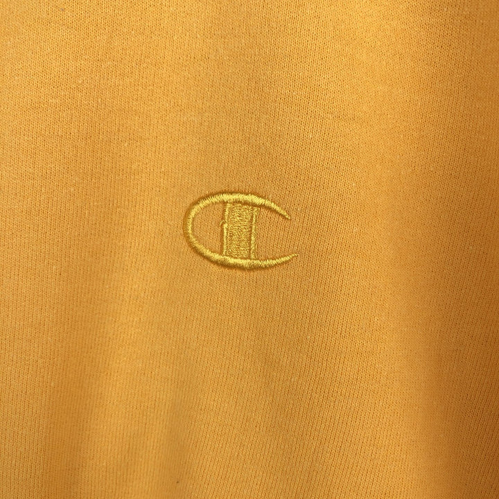 Champion AUTHENTIC Plain Blank Sweatshirt (Men's Size S) unclear yellow type Vintage Second Hand
