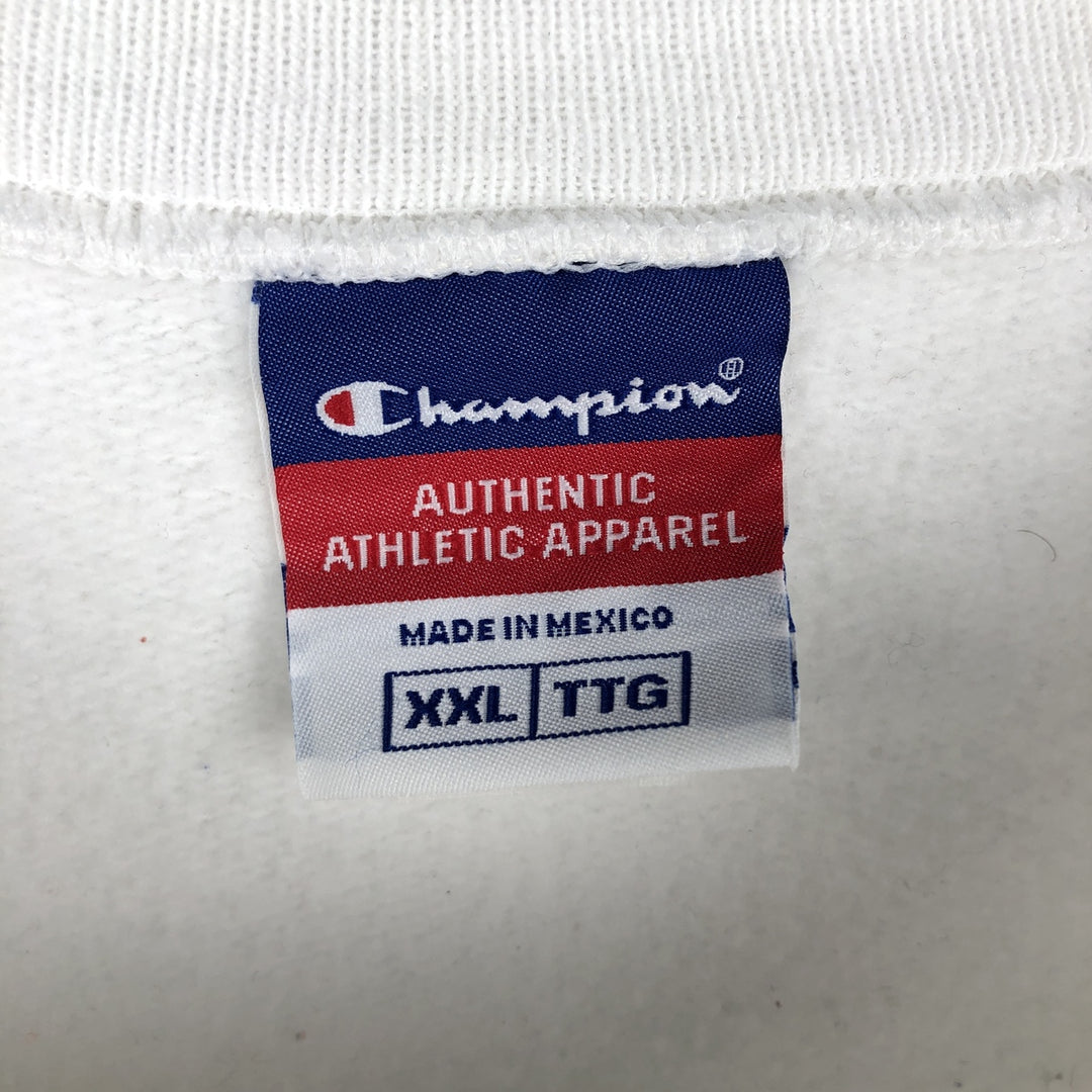 2000'S Champion Authentic Athletic Apparel Logo Sweatshirt (Men's XXL equivalent) unclear white type Vintage Second Hand