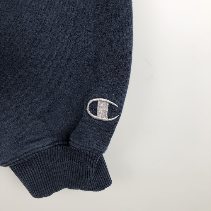 Champion AUTHENTIC Blank Sweatshirt (Men's Size L) cotton navy blue type Vintage Second Hand